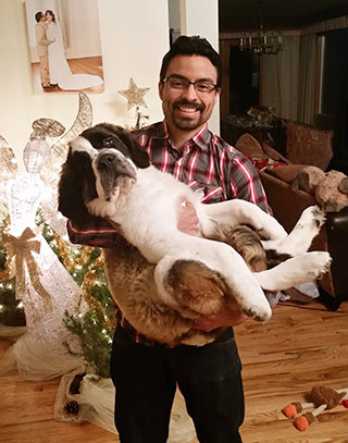 Dr. David with the family St. Bernard Freckles! Dr. David with the family St. Bernard Freckles!